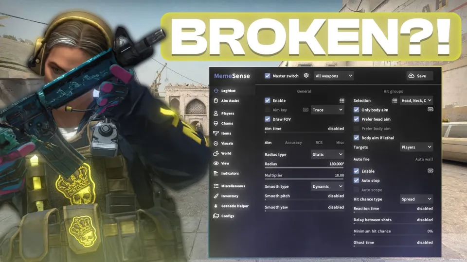CS2 cheat Memesense delivers undetected ESP and aimbot for Mirage matchmaking wins